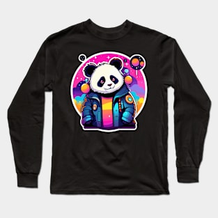 Panda Illustration Long Sleeve T-Shirt